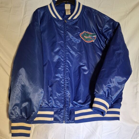 2XL Knights Apparel Florida Gators Blue Nylon Bomber Jacket Men's - Picture 2 of 14